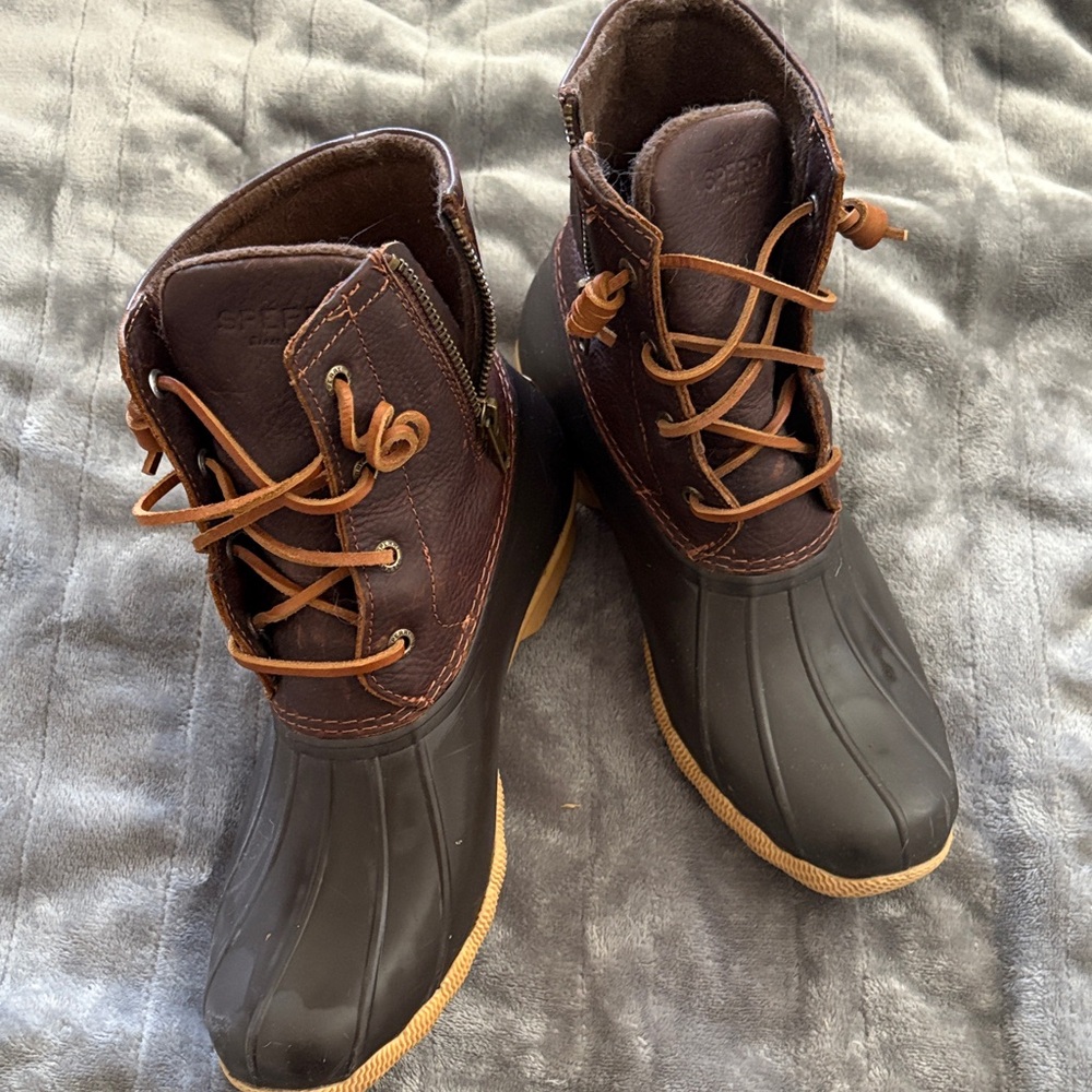 Sperry Dark Brown and Black Boots